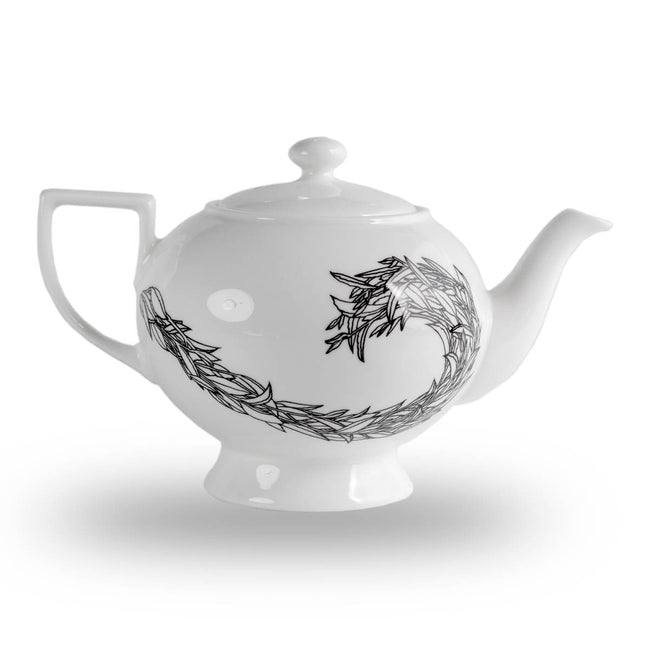 Fine Bone China Leaf Pattern Teapot