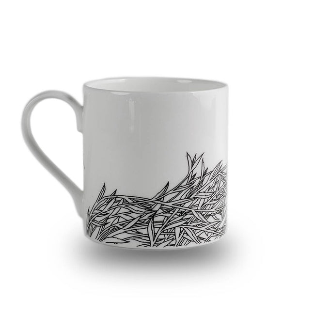 Fine Bone China Leaf Pattern Tea Mug